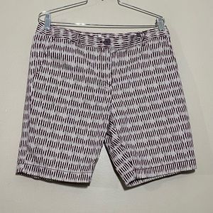 Loft Ann Taylor  burgundy and white Shorts size 8P